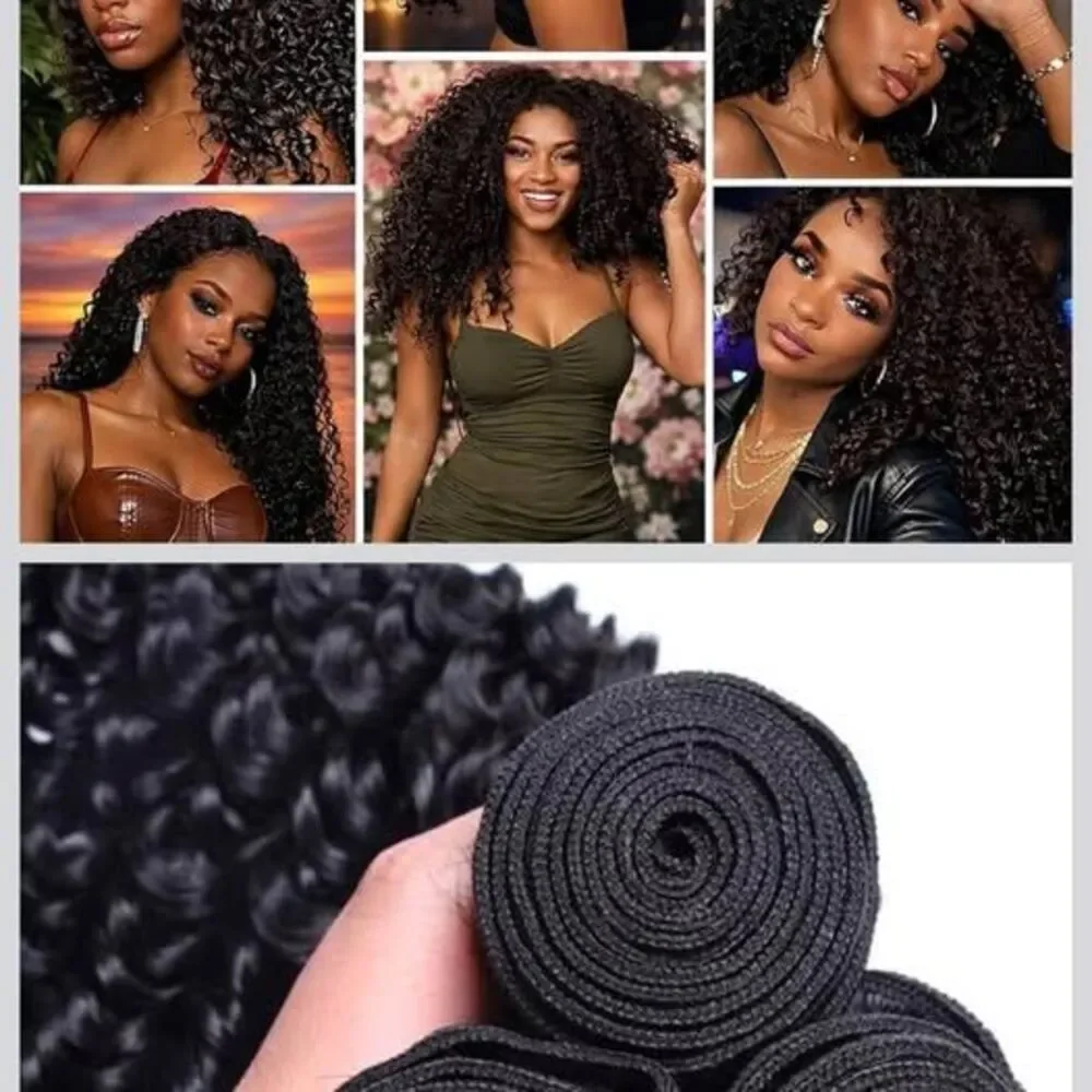 12A Deep Wave Human Hair Bundles 18 20 22 Inch Brazilian Virgin Unprocessed hair